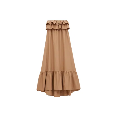 SAINT LAURENT Ruffle detail Maxi Dress