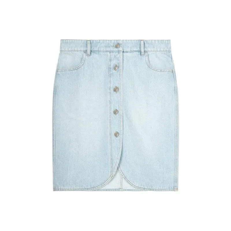 ISABEL MARANT Denim Short Skirts Women's Light Blue-0