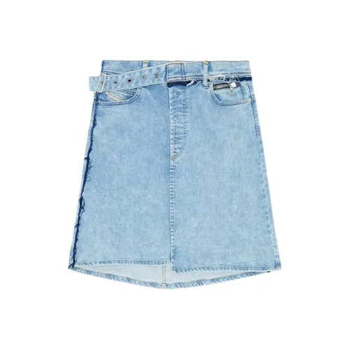 DIESEL De-Pendence-Mid Asymmetric Denim Skirt