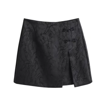 Olrain Casual Short Skirts Women's Black