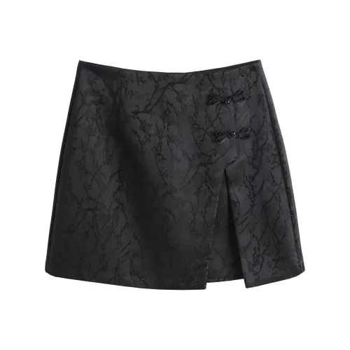 Olrain Casual Short Skirts Women's Black