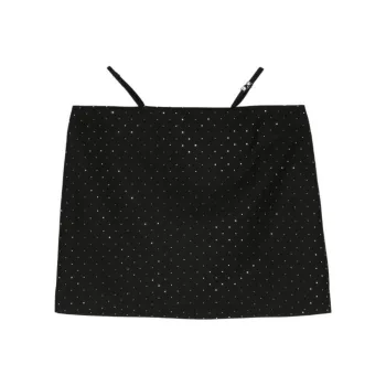 CHIARA FERRAGNI Rhinestone embellished Twill Miniskirt
