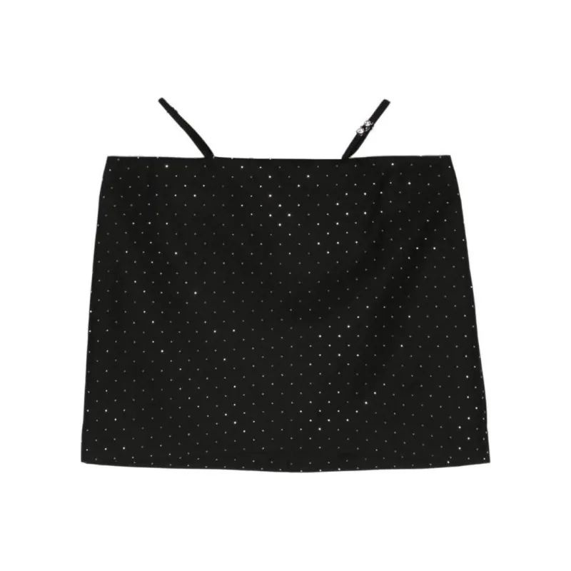 CHIARA FERRAGNI Rhinestone embellished Twill Miniskirt-0