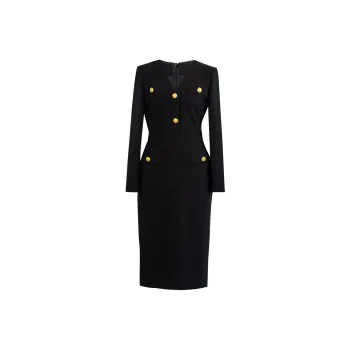 ROEYSHOUSE Long Sleeved Dresses Women's Black