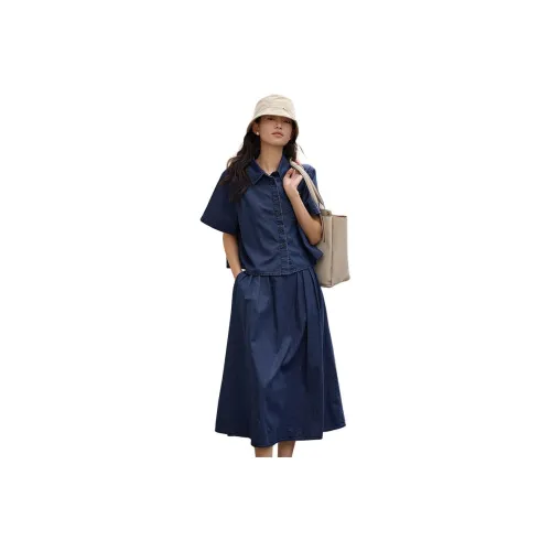 Demana Skirt Set Women's Navy Blue