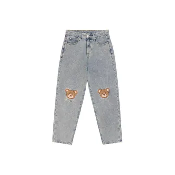 LALABOBO Jeans Women's Medium Blue White