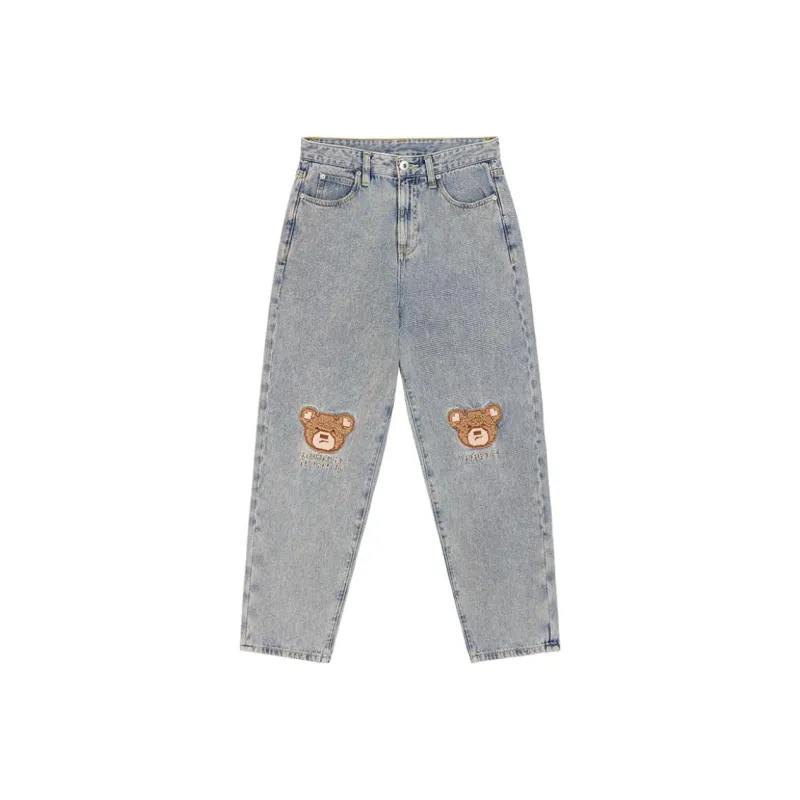 LALABOBO Jeans Women's Medium Blue White-0