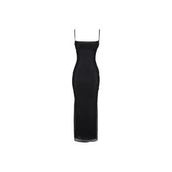 HOUSE OF CB Calla Slip Dress Women's BLACK/Black