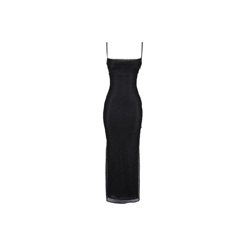 HOUSE OF CB Calla Slip Dress Women's BLACK/Black-0