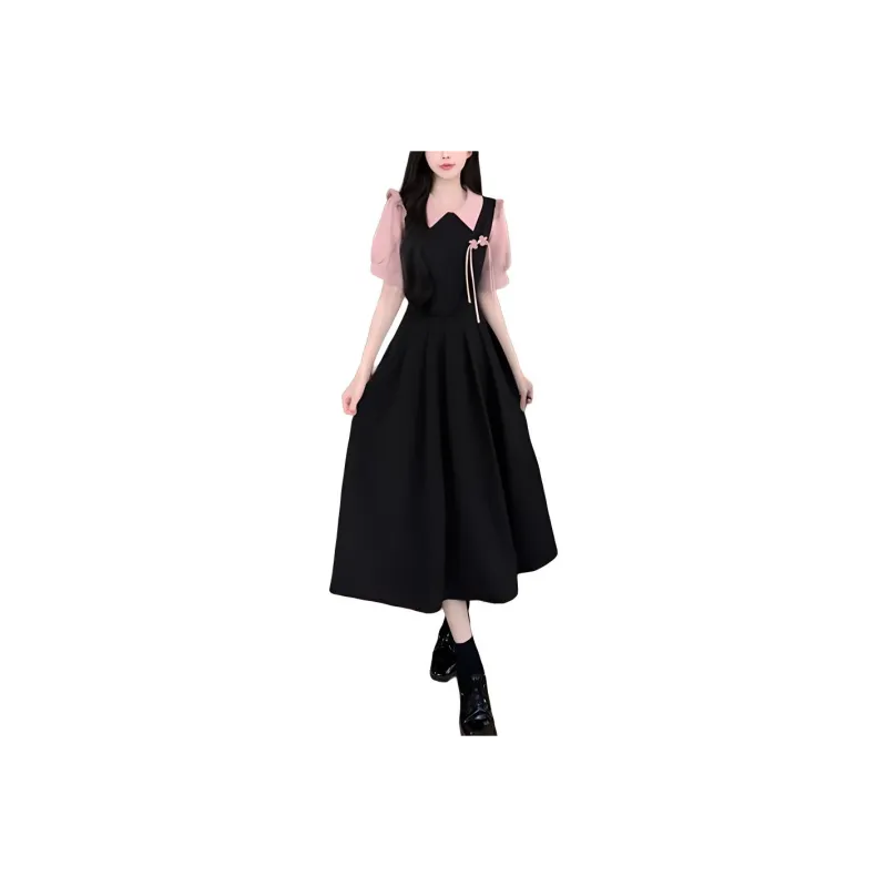 SONDR Short Sleeved Dress Women's Black-0