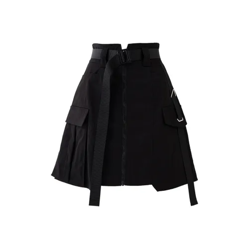 SOON FLOWER Casual Short Skirts Women's Black