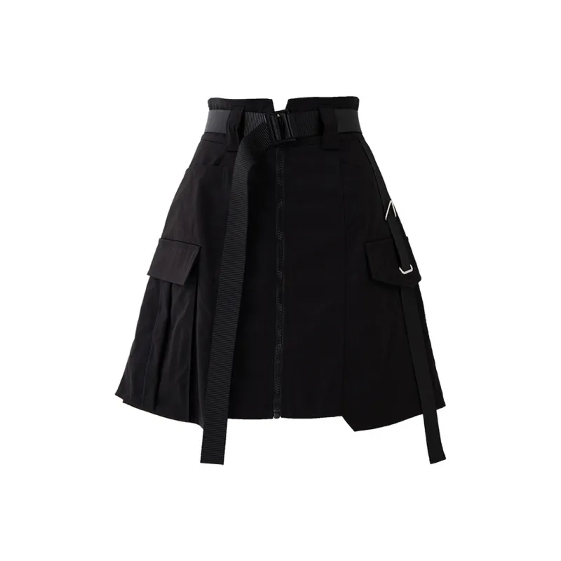 SOON FLOWER Casual Short Skirts Women's Black-0