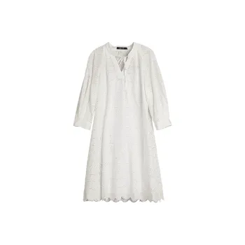 ELLE Long-Sleeved Dresses Summer Clothing Women's White