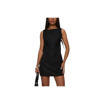 PRINCESS POLLY SIYANA BELTED MINI DRESS Slip Dress Women's BLACK/Black