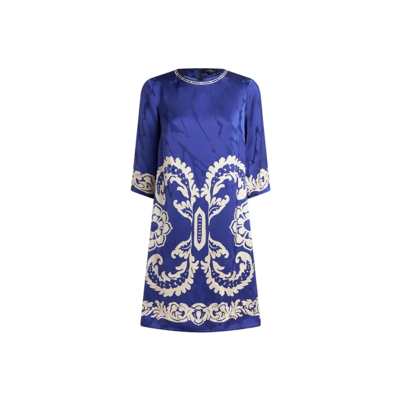 ETRO Paisley Printed Crewneck Dress-0