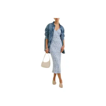 REFORMATION Sleeveless Dress Women's Blue Daisy