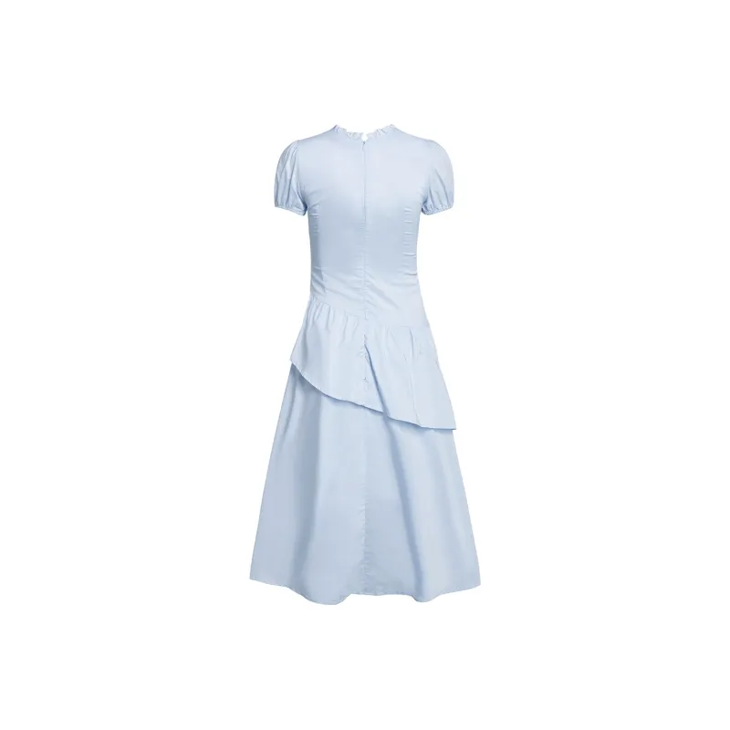 PAZZO Short Sleeved Dresses Women's Blue-1