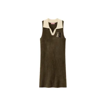 CHUU Sleeveless Dress Women's Mustard Green