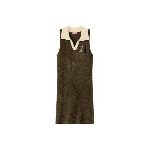 CHUU Sleeveless Dress Women's Mustard Green-0
