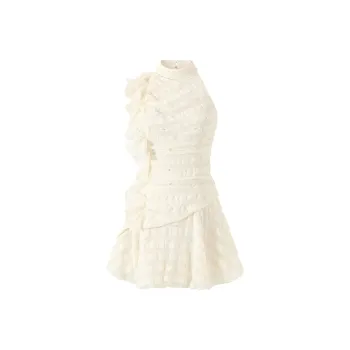 ACAINES Sleeveless Dress Women's Light Apricot