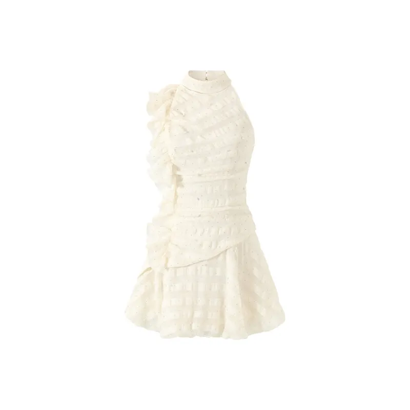 ACAINES Sleeveless Dress Women's Light Apricot-0