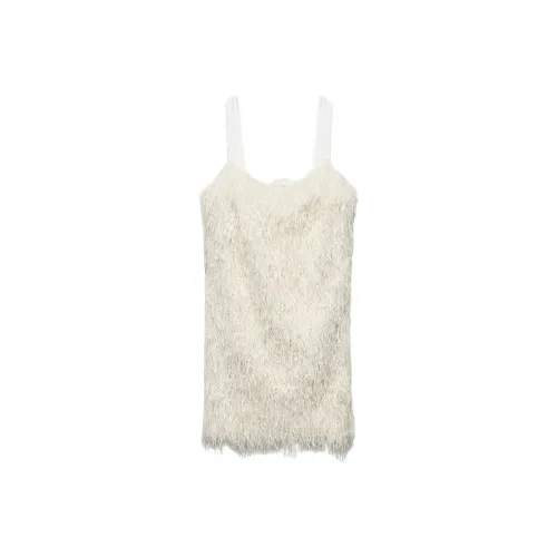 ZARA Slip Dresses Women's White