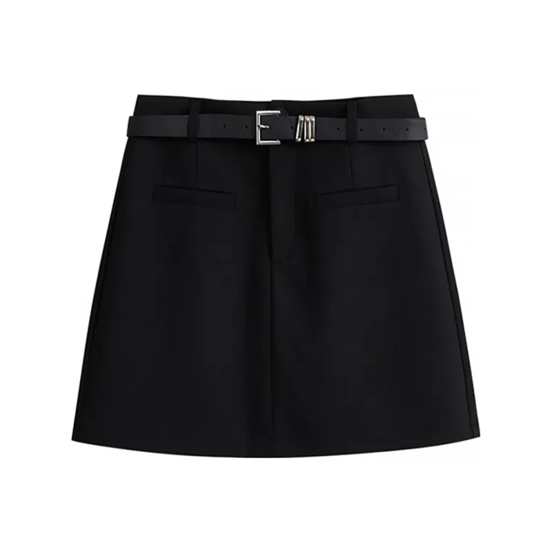 FLIM Casual Short Skirts Women's Coffee-9