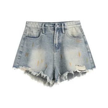 TWOPLUMGIRLS Denim Shorts Women's Vintage Blue