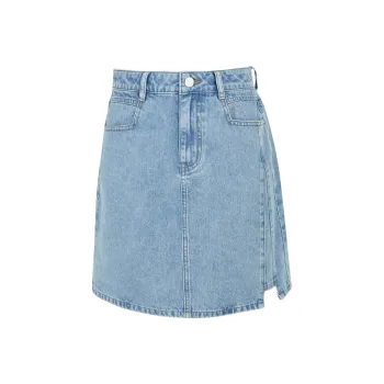 3COLOUR Casual Short Skirts Women's Lake Blue