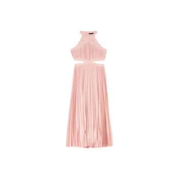 Maje Plissé effect Maxi Skirt