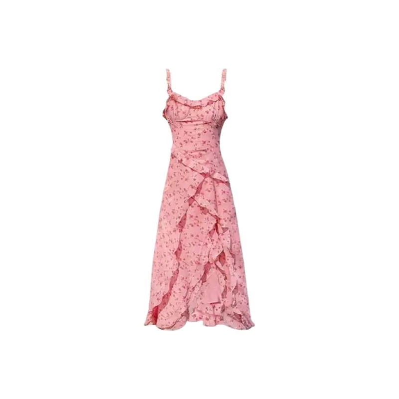 PAIN OR PLEASURE Slip Dresses Women's Pink-0