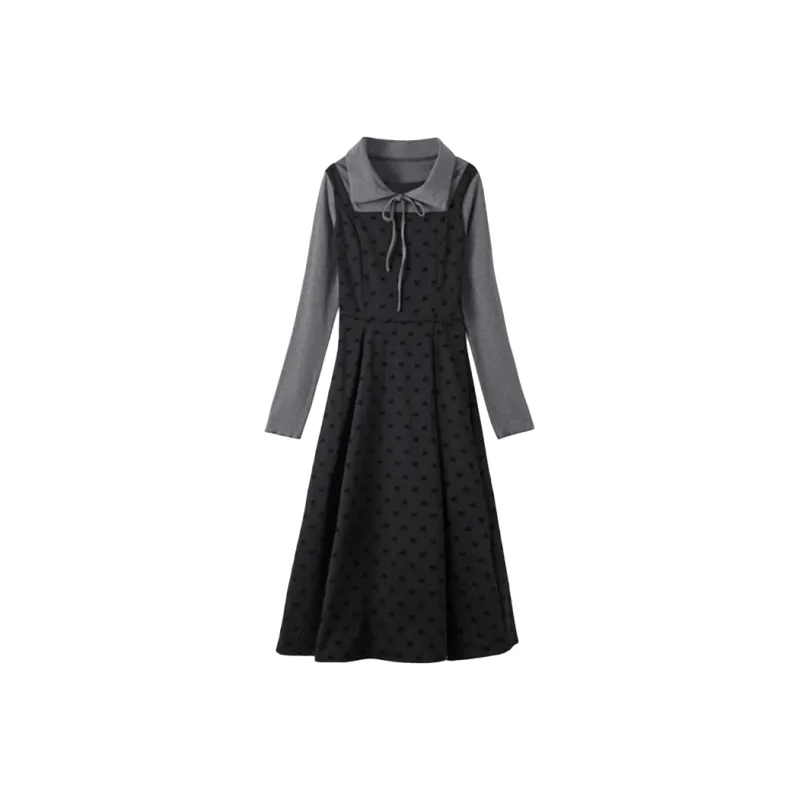 JOSR Long Sleeved Dress Women's Black-0