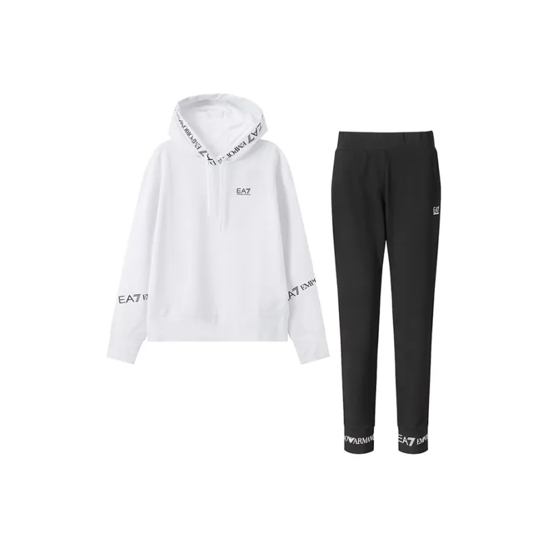EMPORIO ARMANI EA7 Casual Suit Women's White Black-0