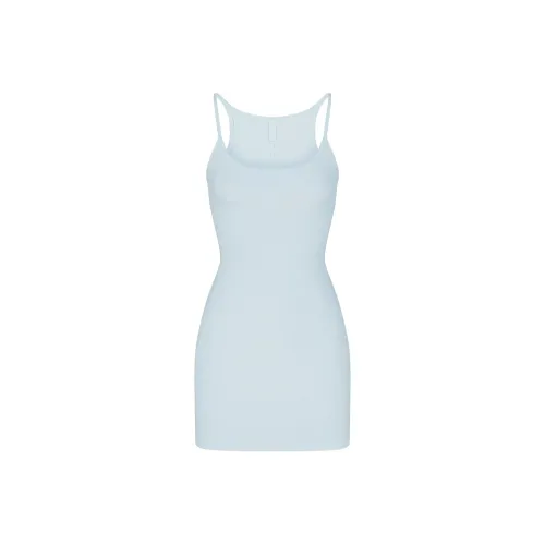 SKIMS COTTON RIB MINI CAMI DRESS Slip Dresses Women's OPAL/Opal