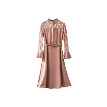 H YXIANG Long Sleeved Dresses Women's