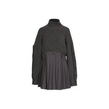 AIVEI Two Piece Skirt Sets Women's Gray/0500