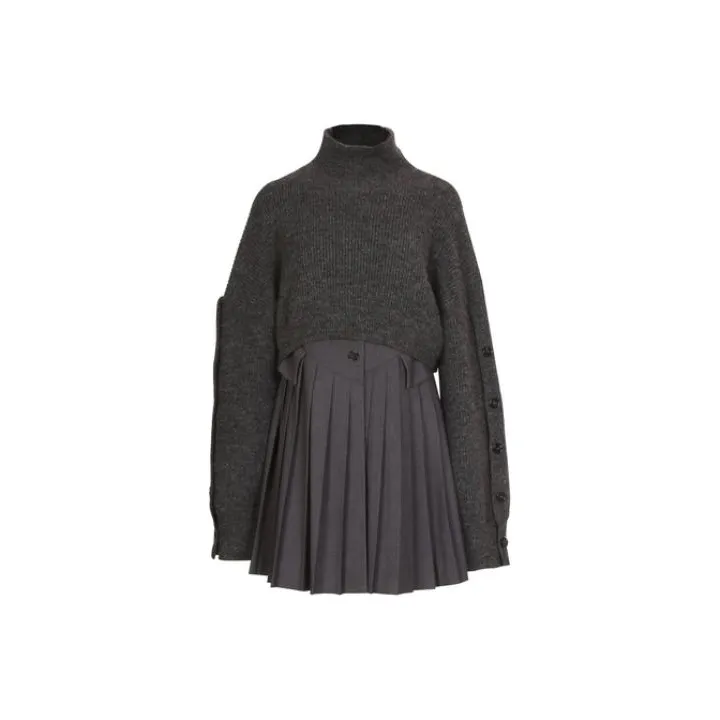 AIVEI Two Piece Skirt Sets Women's Gray/0500-0