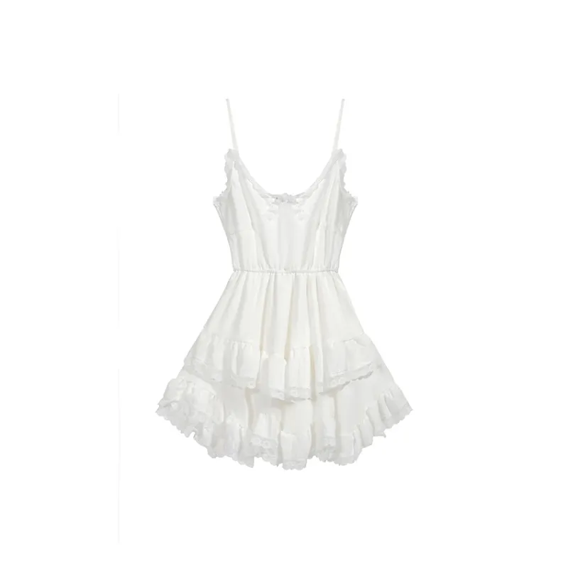 DOKZB Slip Dresses Women's White-0