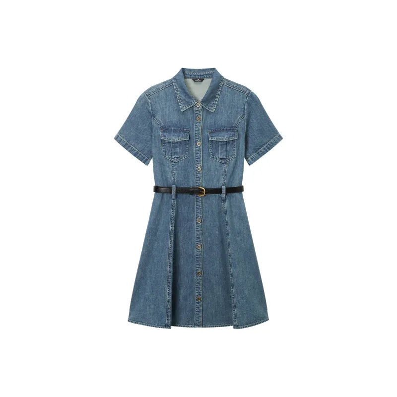 Hotwind Long Sleeved Dress Women's Blue-0