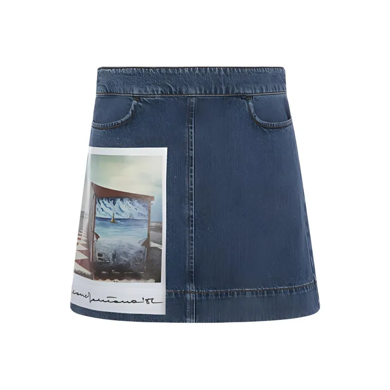 SportMax Denim Short Skirts Women's Blue-0