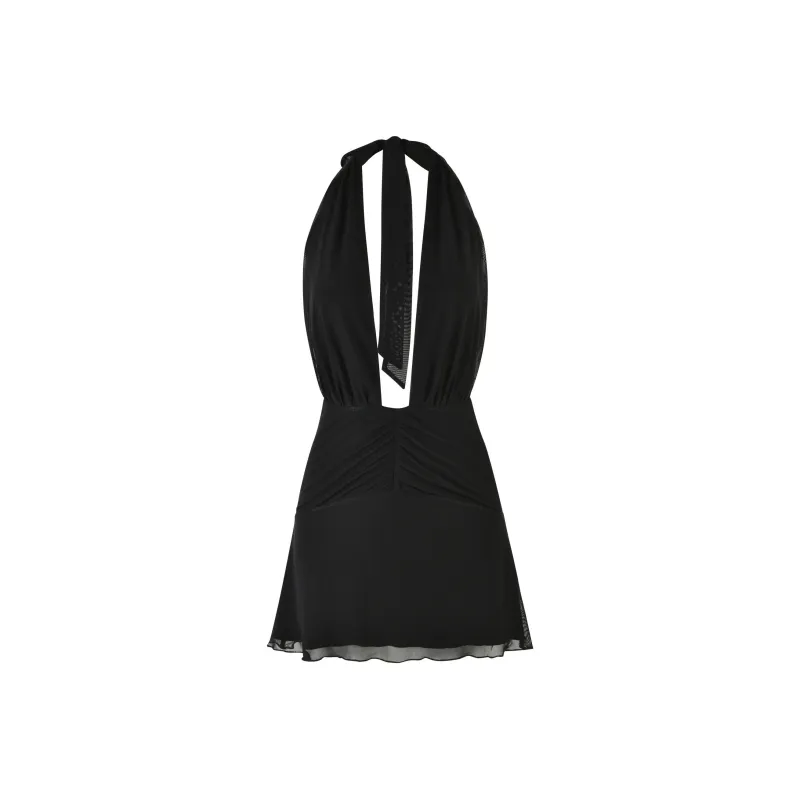 Tiger Mist HALIMA MINI DRESS Slip Dresses Women's Black-0