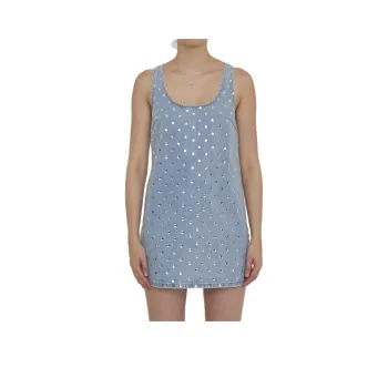 Self portrait Embellished Denim Mini Dress