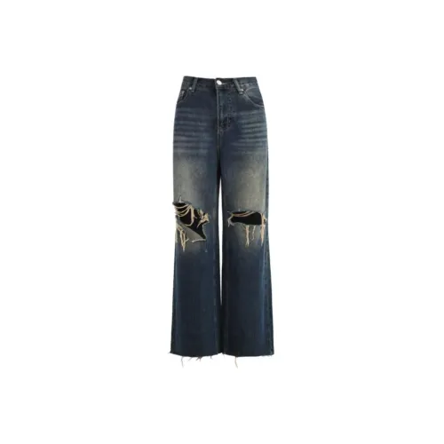 YINLEI Jeans Women's Vintage Blue
