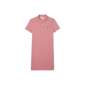 LACOSTE Short Sleeved Dress Women's Pink
