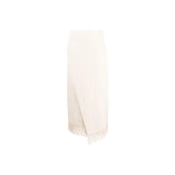 JIL SANDER Wrapped Fringed Maxi Skirt