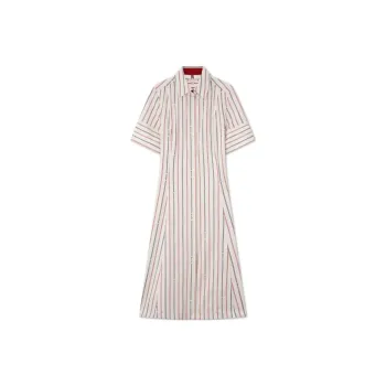 Tommy Hilfiger Short Sleeved Dresses Women's White Stripes
