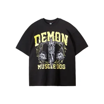 Muscle Dog T Shirts Men Black