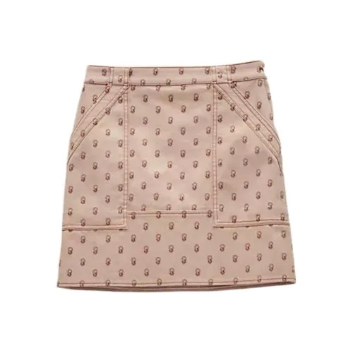HERMES SS22 Casual Short Skirts Women's Khaki