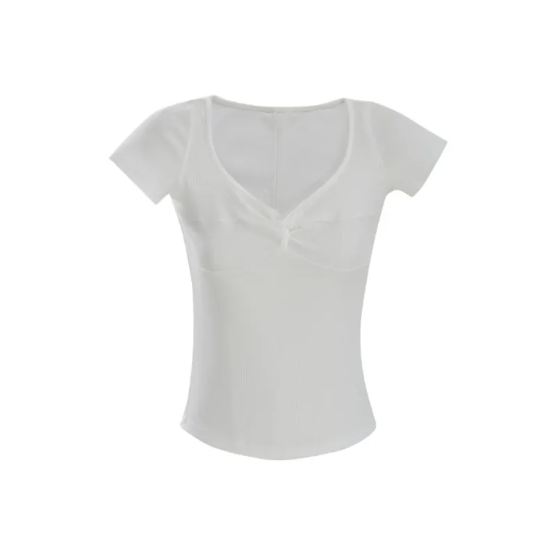 Wen Shan T Shirts Women's Ecru-0