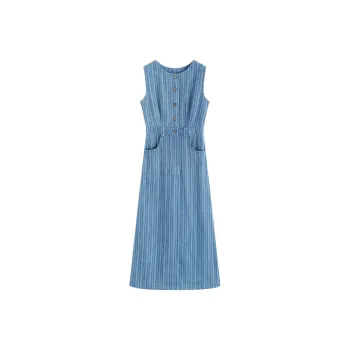 Garbege Sleeveless Dress Women's Blue